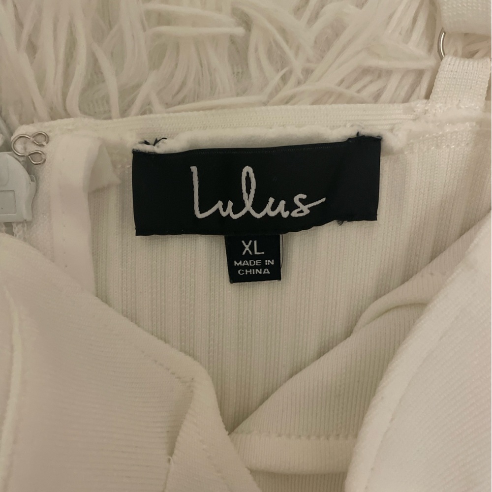 Lulu's Ivory Ruffled Bust Mini Dress - Picture 3 of 3